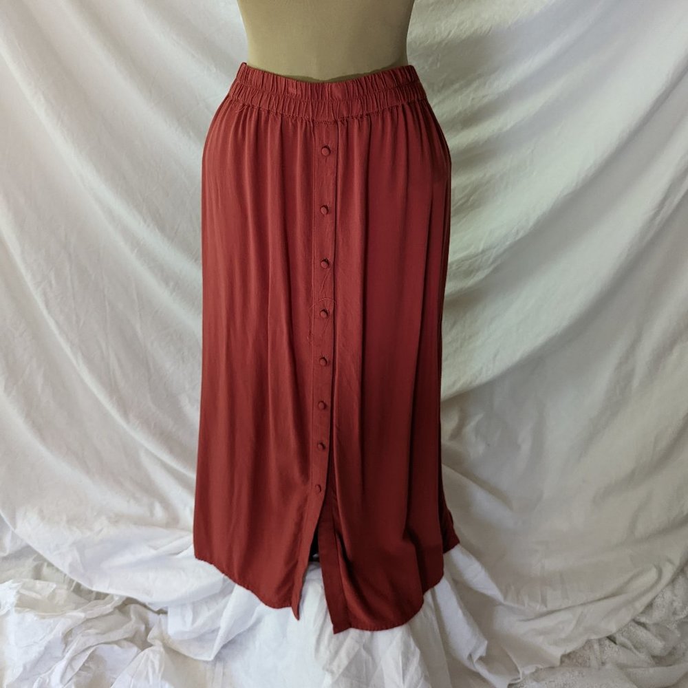 Tulsa Button Front Midi Skirt  (Small)